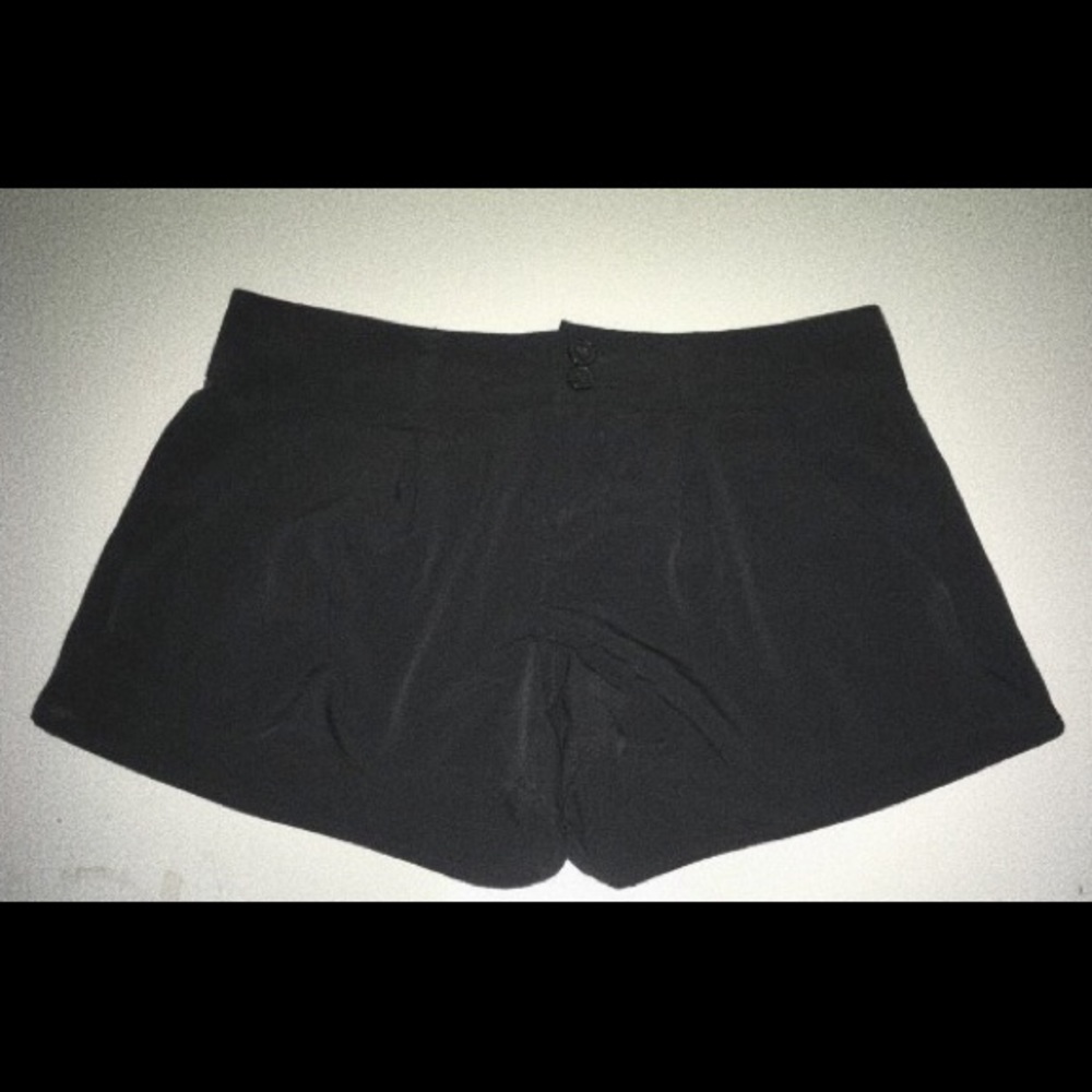 black shorts